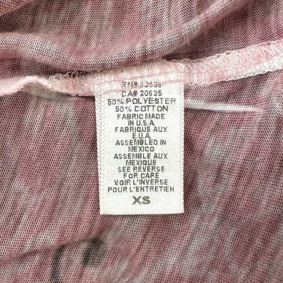 Y2K Vintage GUESS Red Purple Floral Rhinestone Long Sleeve Top sz XS - Picture 7 of 8